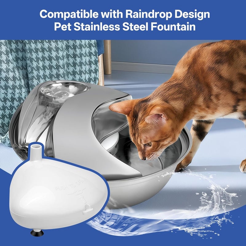 SANKLEV Filter Housing Replacement Compatible with Raindrop Design Pet Stainless Steel Fountain - Image 3